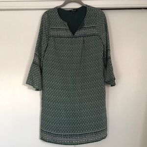 Madewell Bell Sleeve Silk Dress